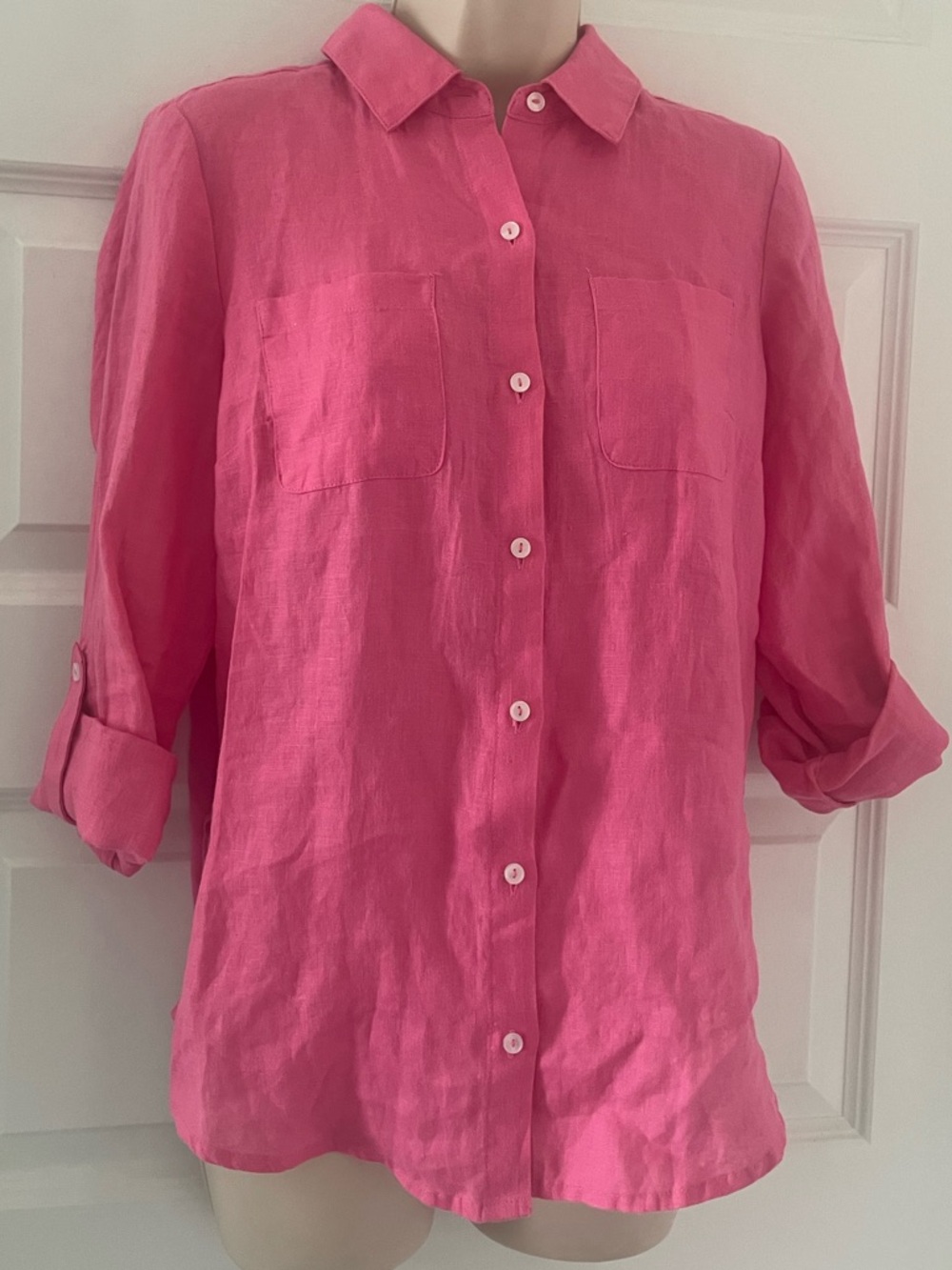 **NWOT** Charter Club Pink Linen Blouse - XS